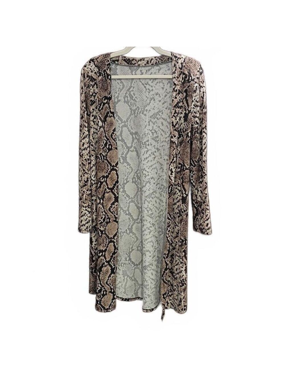 Women's Long Sleeve Snake Print Cardigan Size M